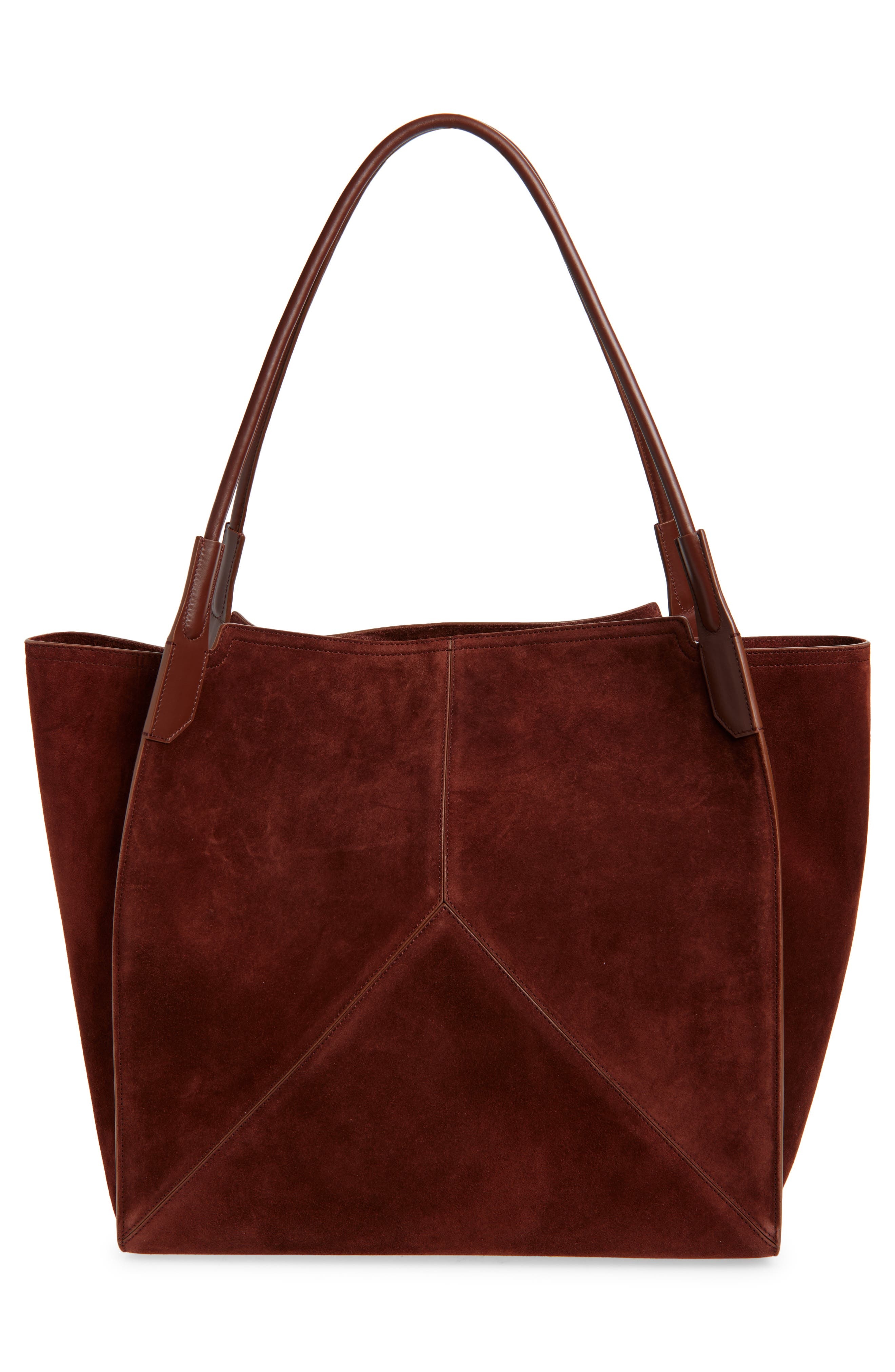 Victoria Beckham Victoria Sue Suede Tote in Dark Brown at Nordstrom - 4