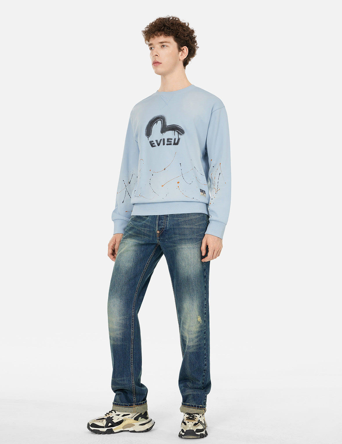 Logo and Seagull Print Relax Fit Sweatshirts - 3