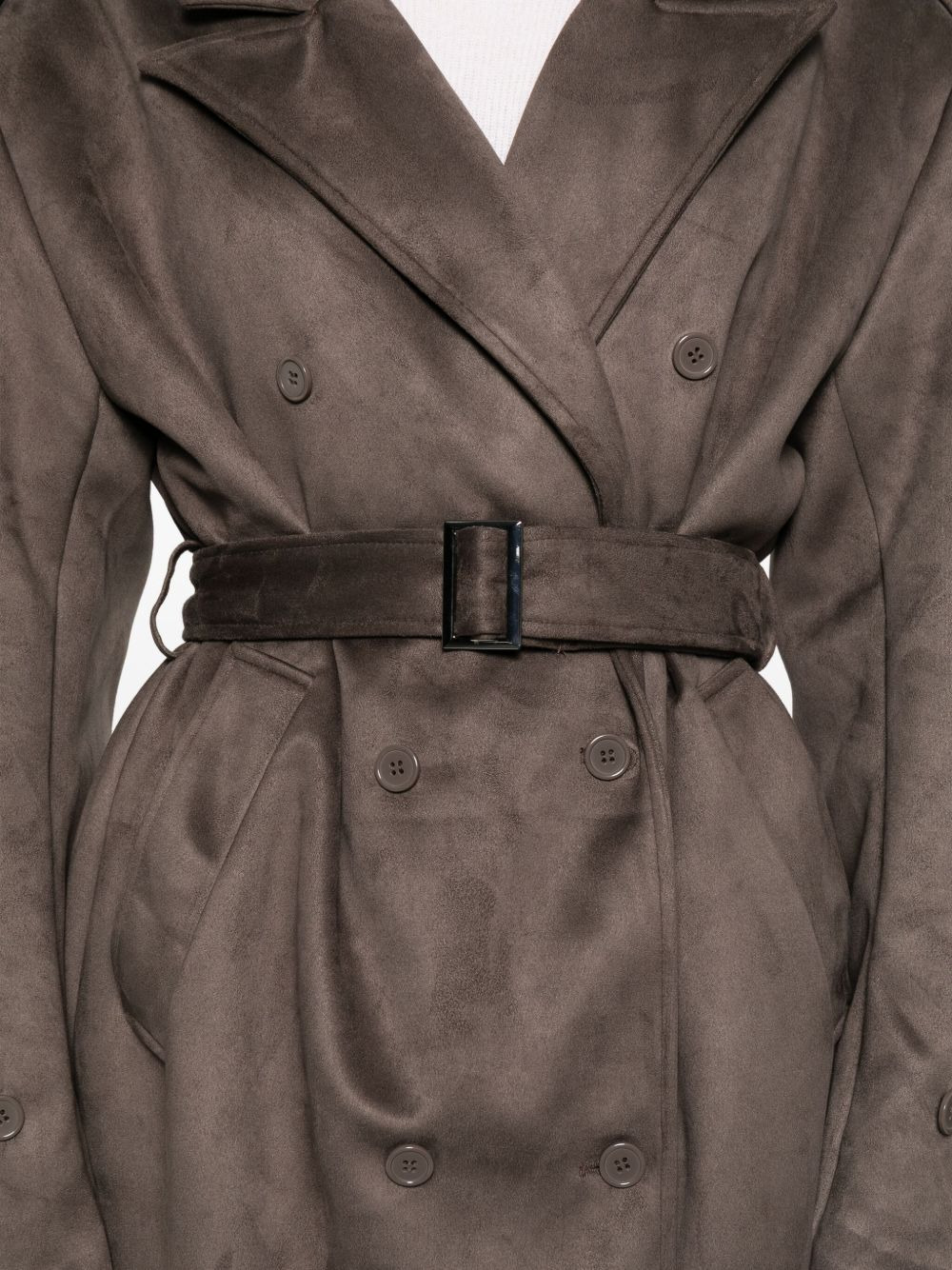Pembroke belted double-breasted trench coat - 5
