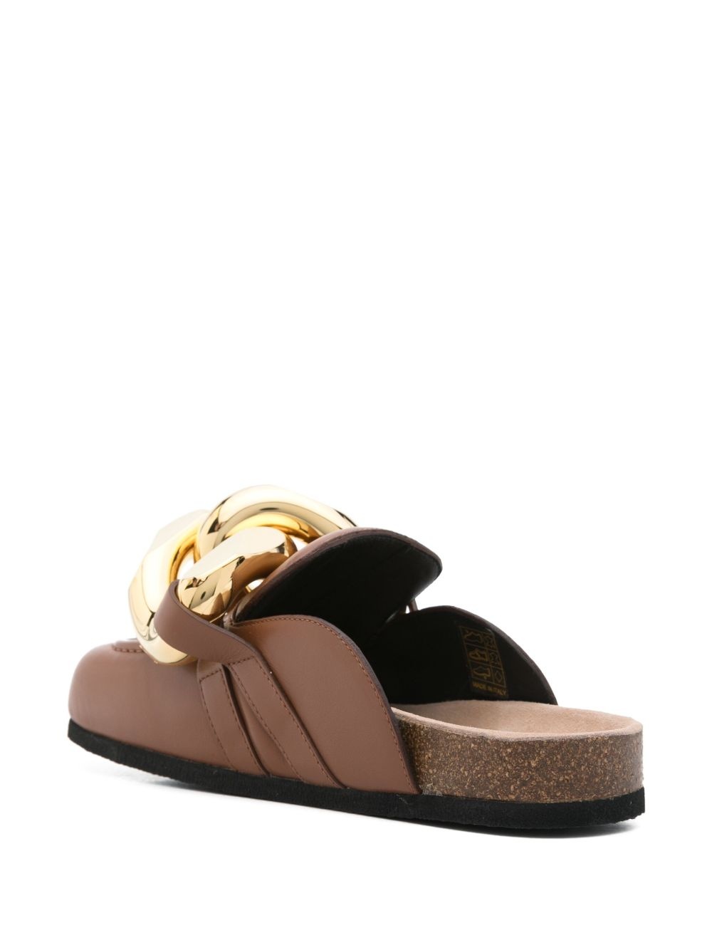 chain leather mules - 3