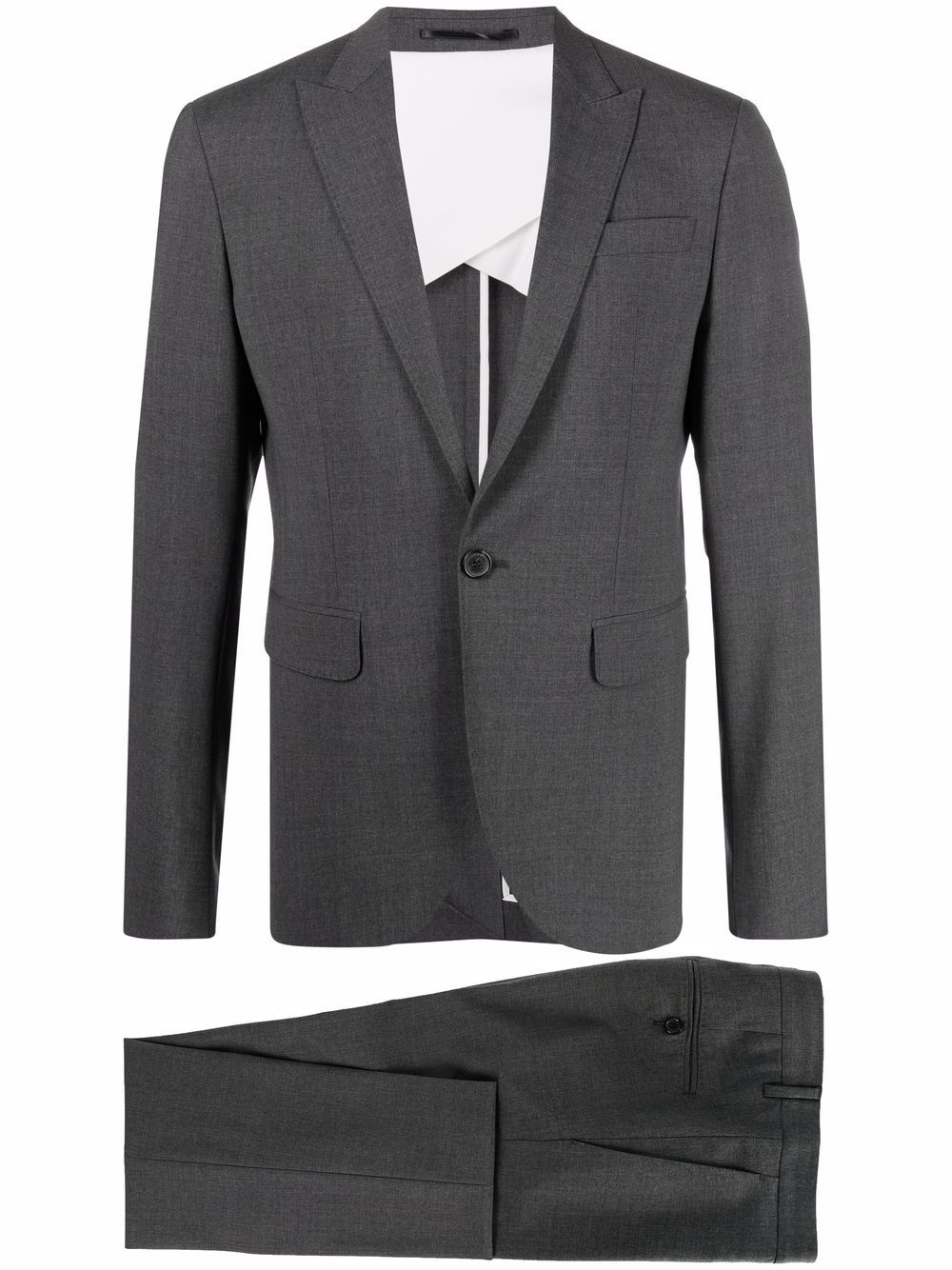 single-breasted virgin wool suit - 1