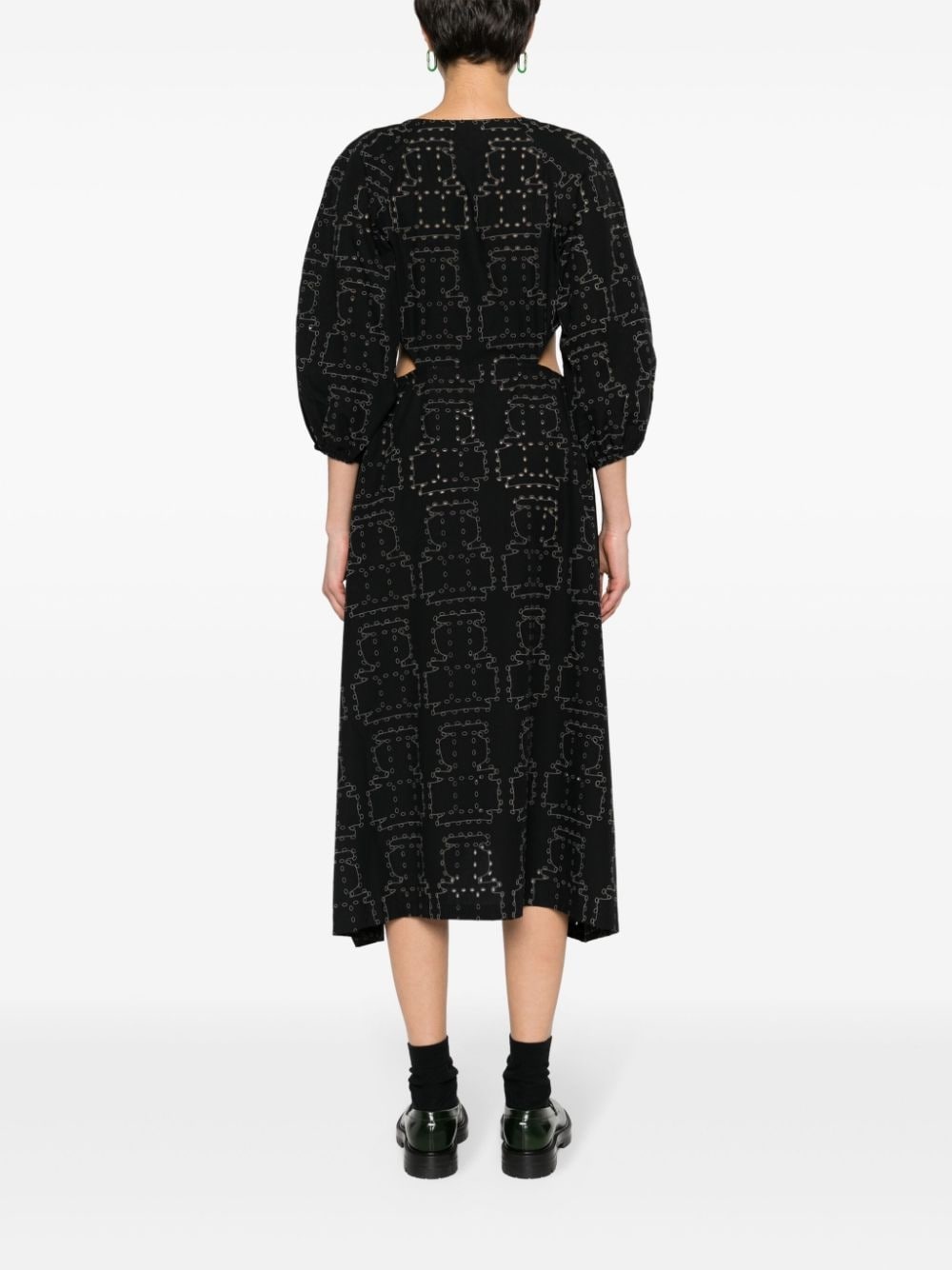 Delivery cut-out perforated dress - 4