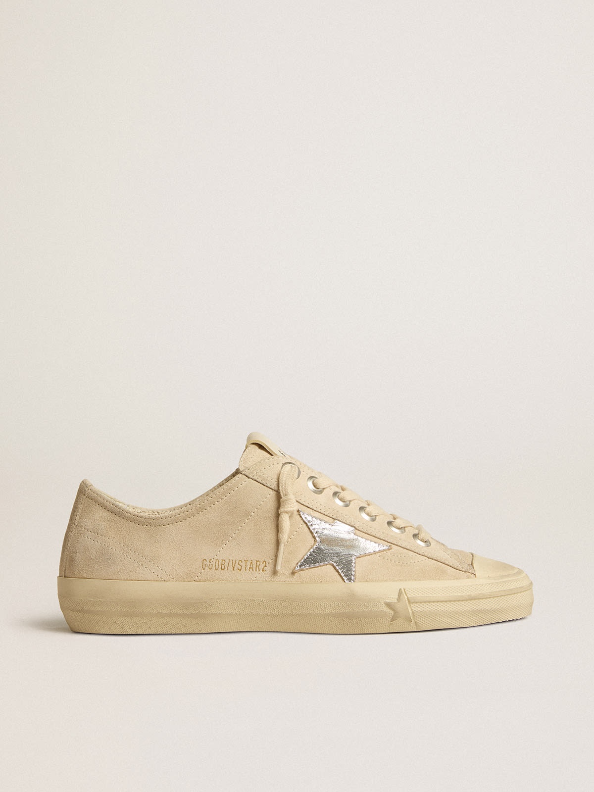 Women’s V-Star in pearl suede with silver metallic leather star - 1