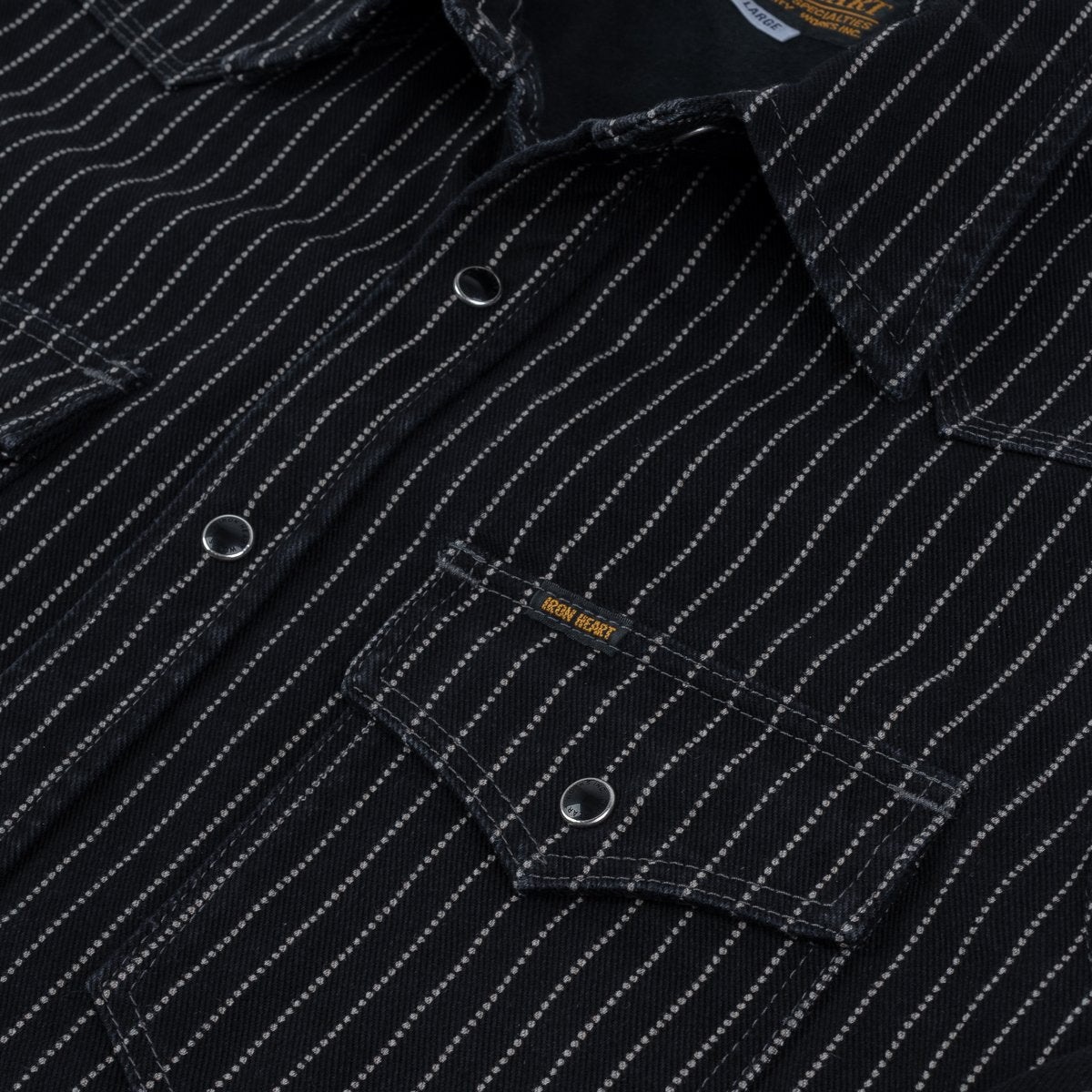 IHSH-62-BLK 12oz Wabash Western Shirt Black - 5