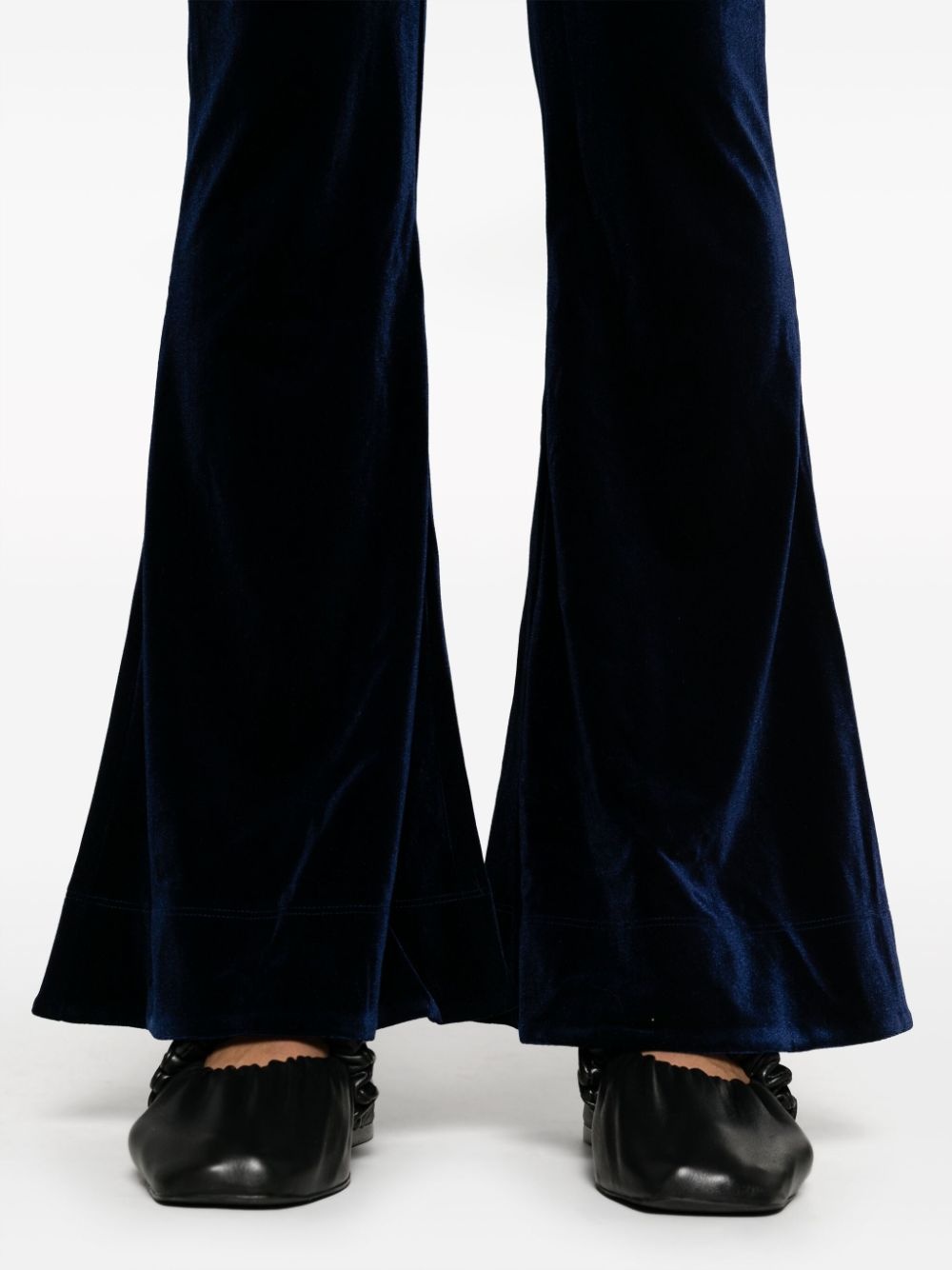 velvet flared trousers - 5