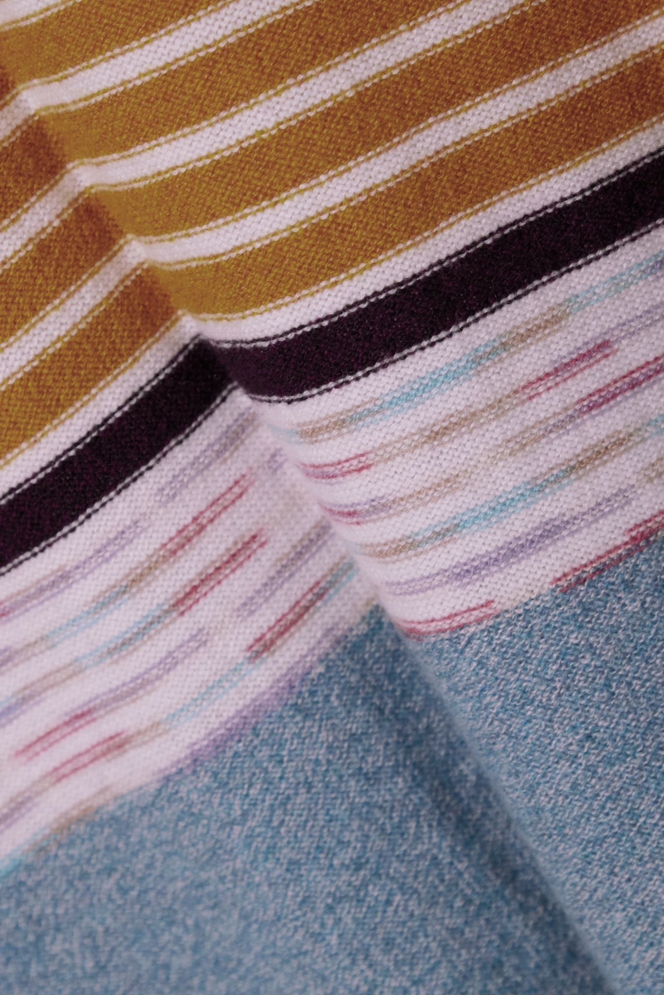 Striped space-dyed cashmere wrap - 3