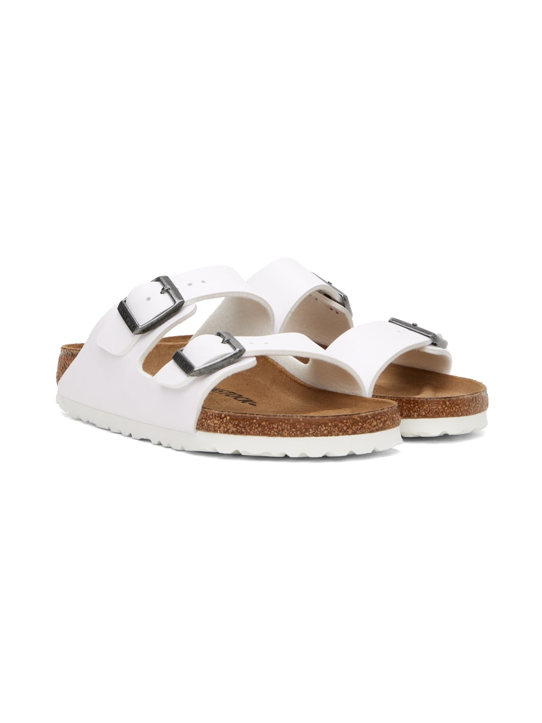 White Narrow Arizona Sandals - 4