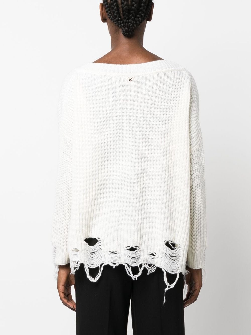 distressed knitted jumper - 4