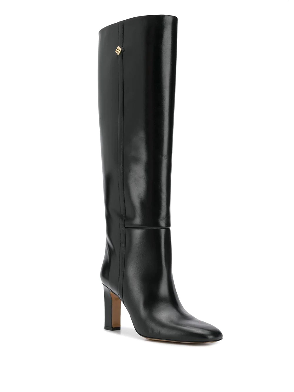 knee-length slip on boots - 2