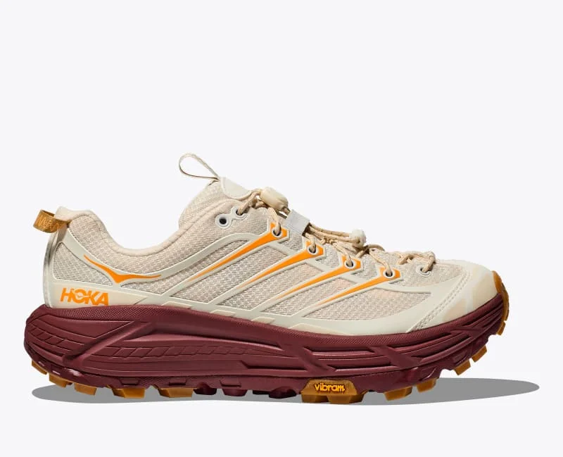 Mafate Three2 Shoes in Vanilla/Varsity Burgundy - 1