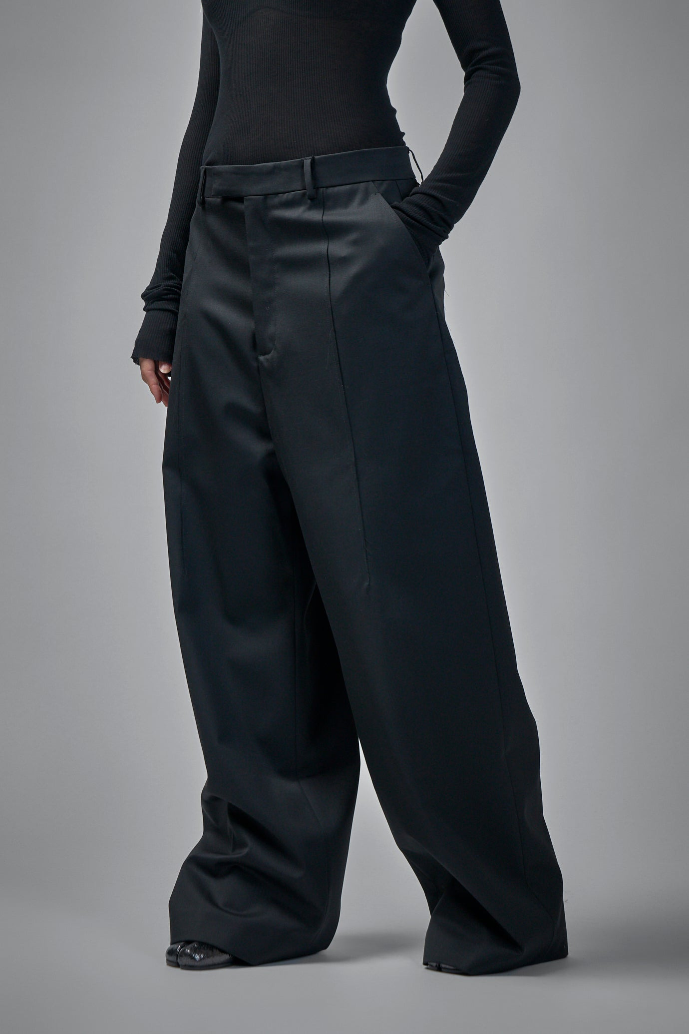 Wide Leg Tailored Pants - 3