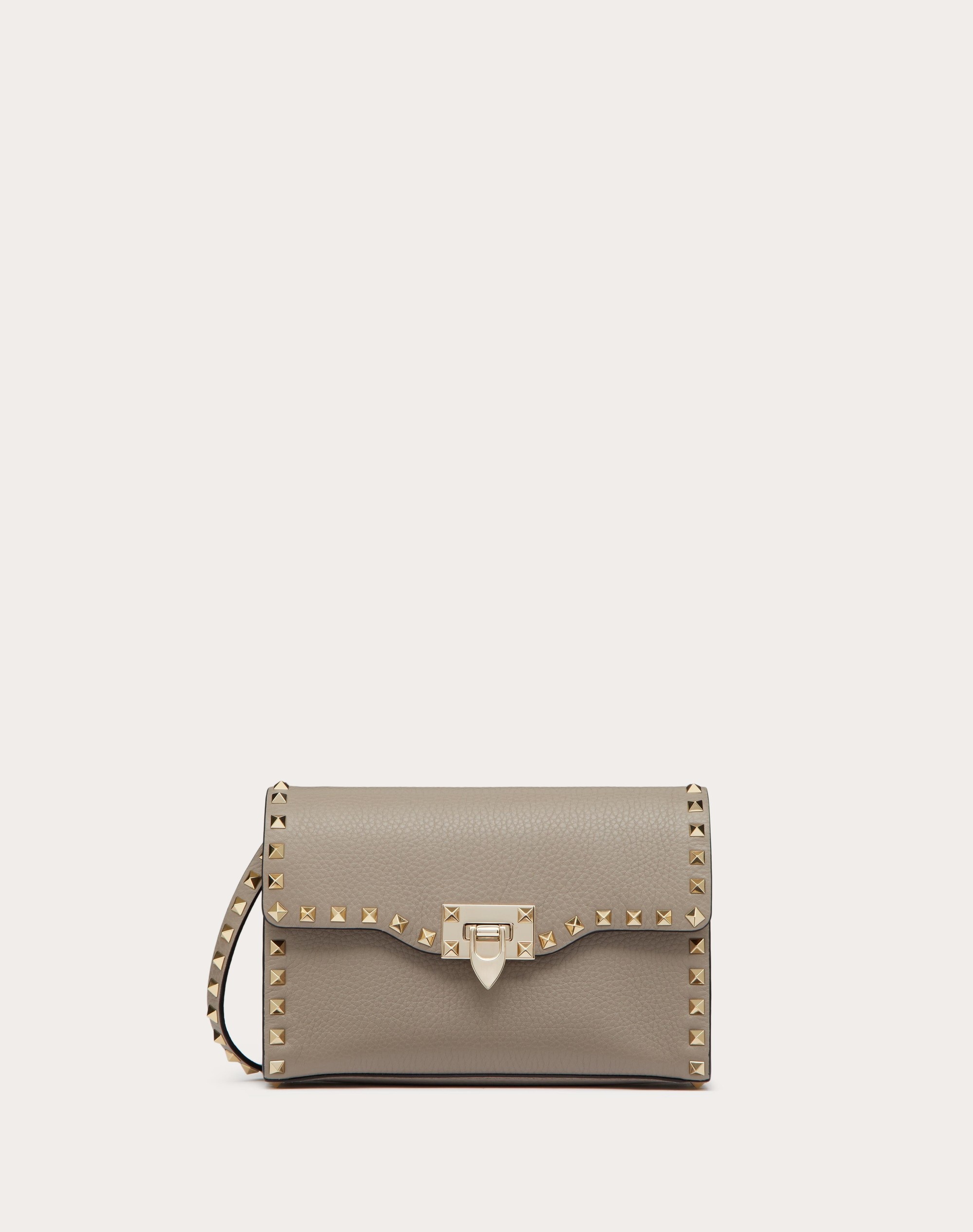 SMALL ROCKSTUD GRAINY CALFSKIN CROSSBODY BAG - 1