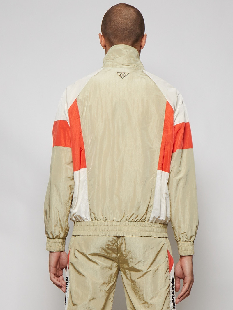 Color Block Tracksuit Jacket Cream White And Red 5