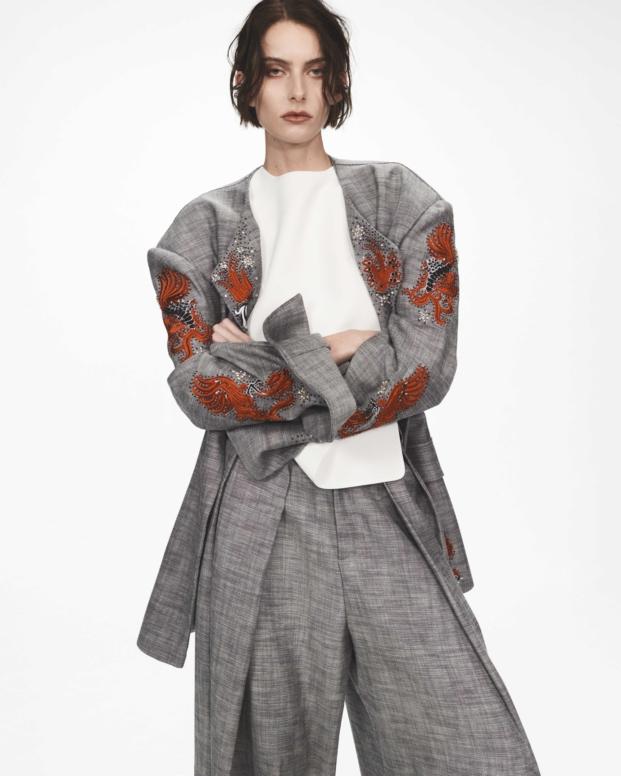 Reciprocate Embroidered Cotton Blazer - 2