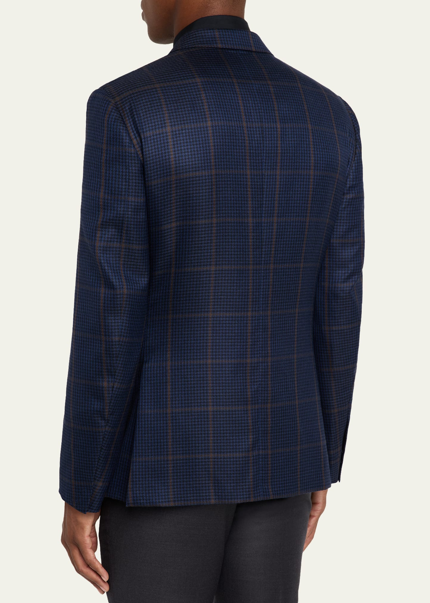 Men's Cashmere and Silk Houndstooth Check Sport Coat - 3