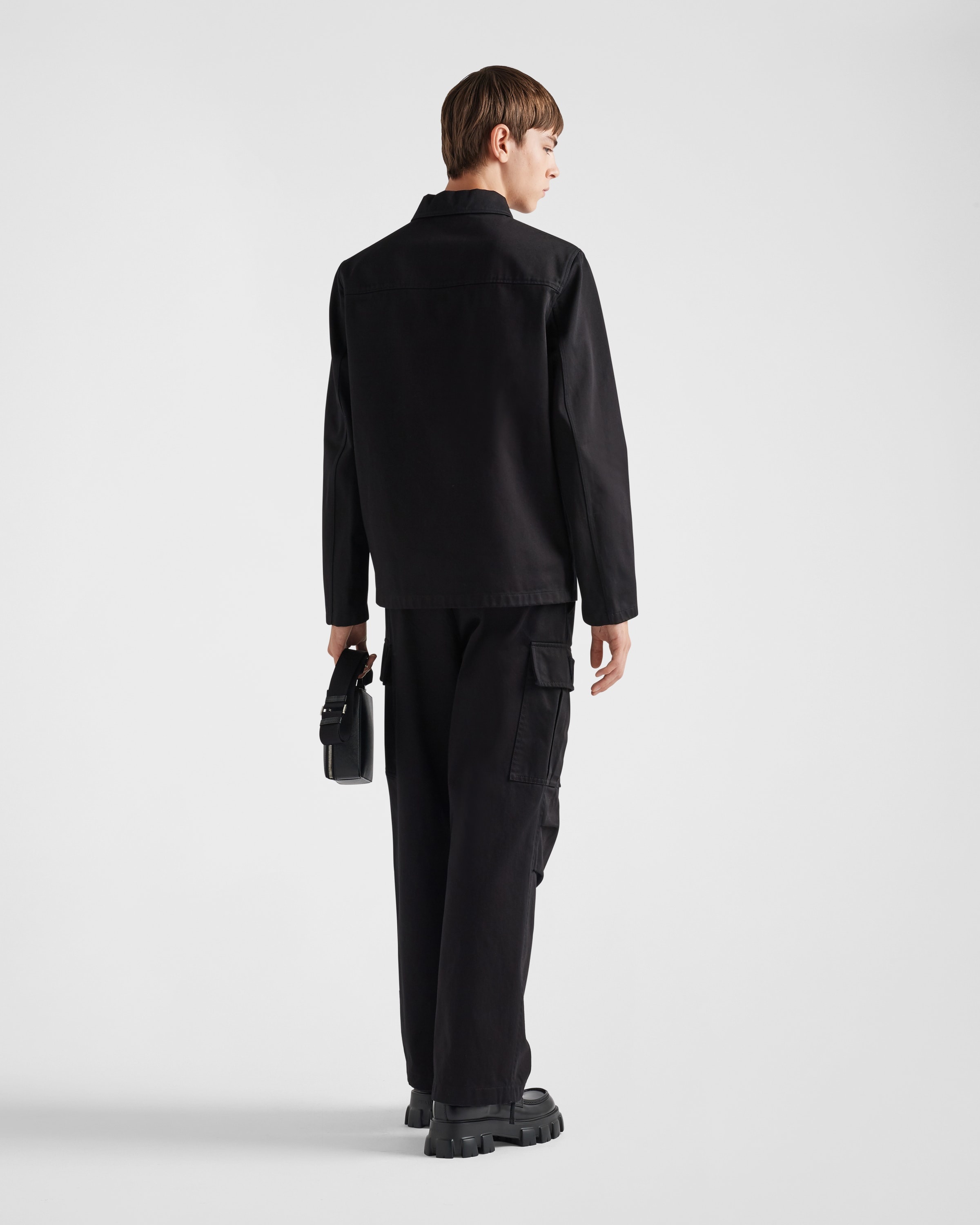 Cotton satin cargo pants - 5