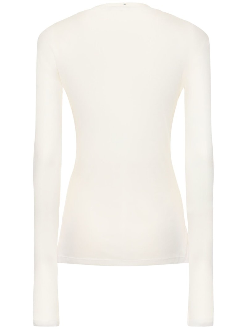 Fiene ribbed cotton long sleeve top - 5
