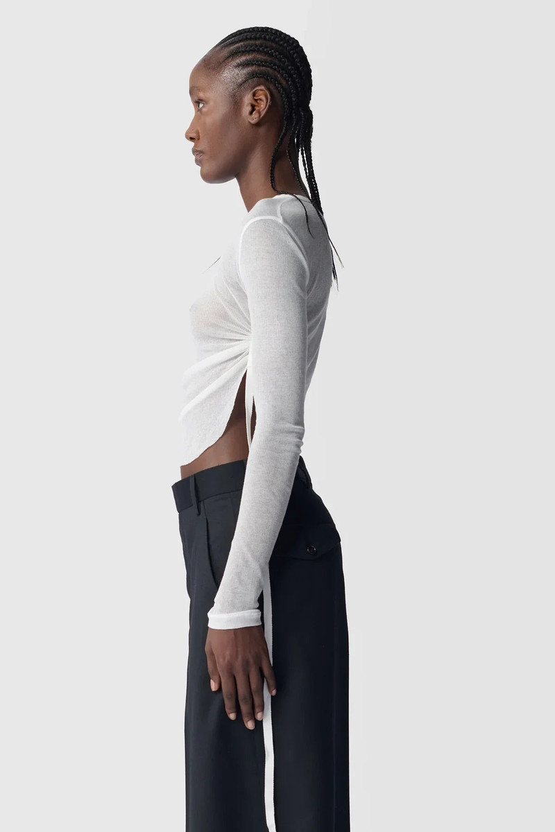 Ann Demeulemeester Oke Long Sleeve Cropped Top outlook