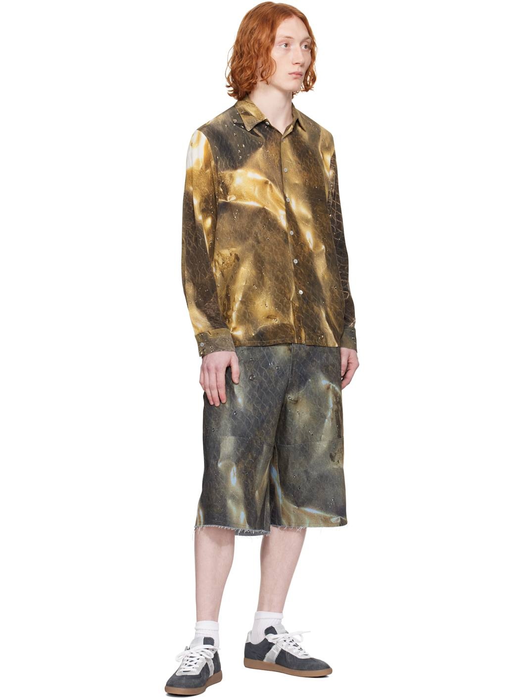 SSENSE Exclusive Khaki Golden Hour Sailor Denim Shorts - 4