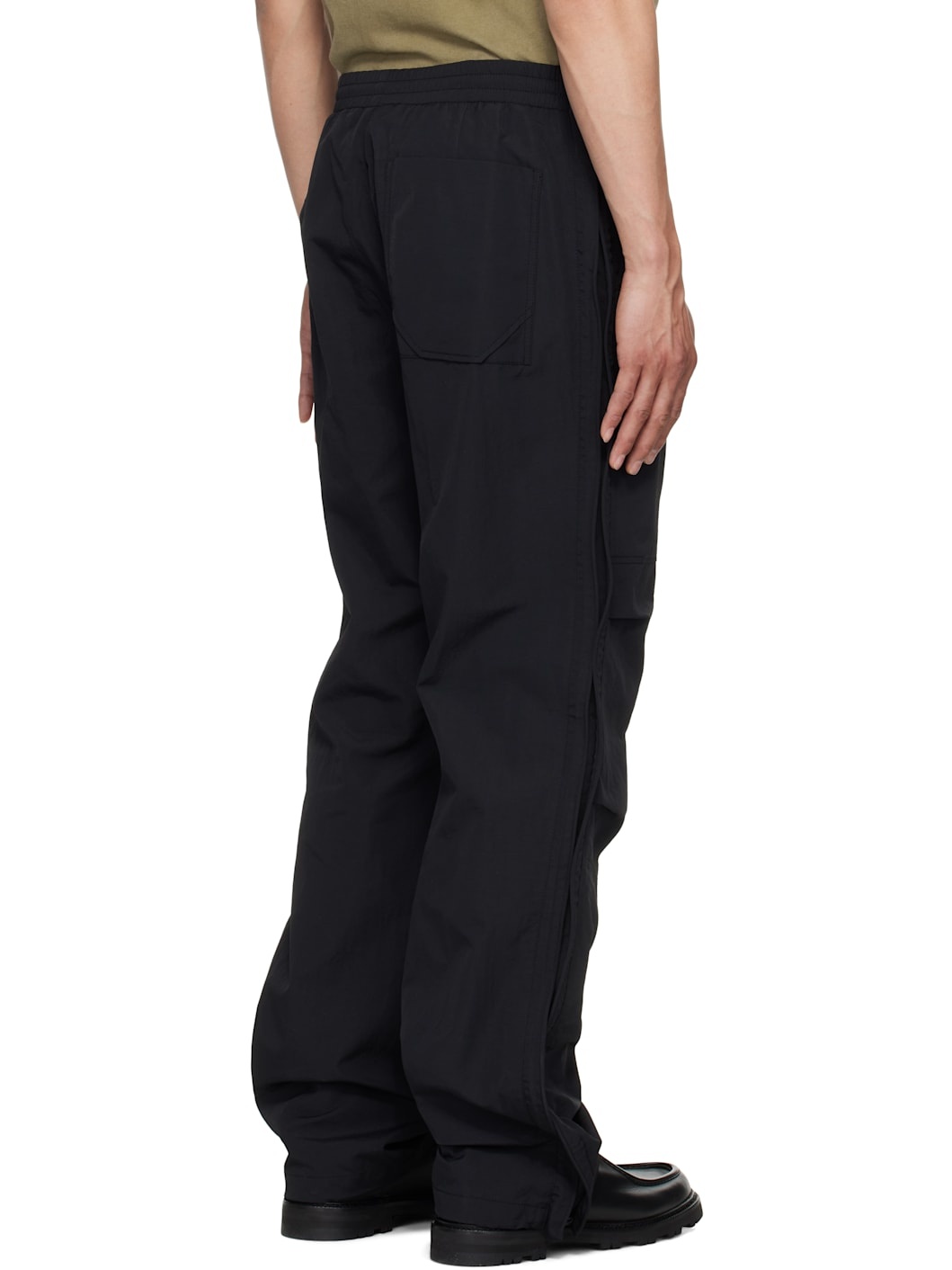 Black String Detail Trousers - 3