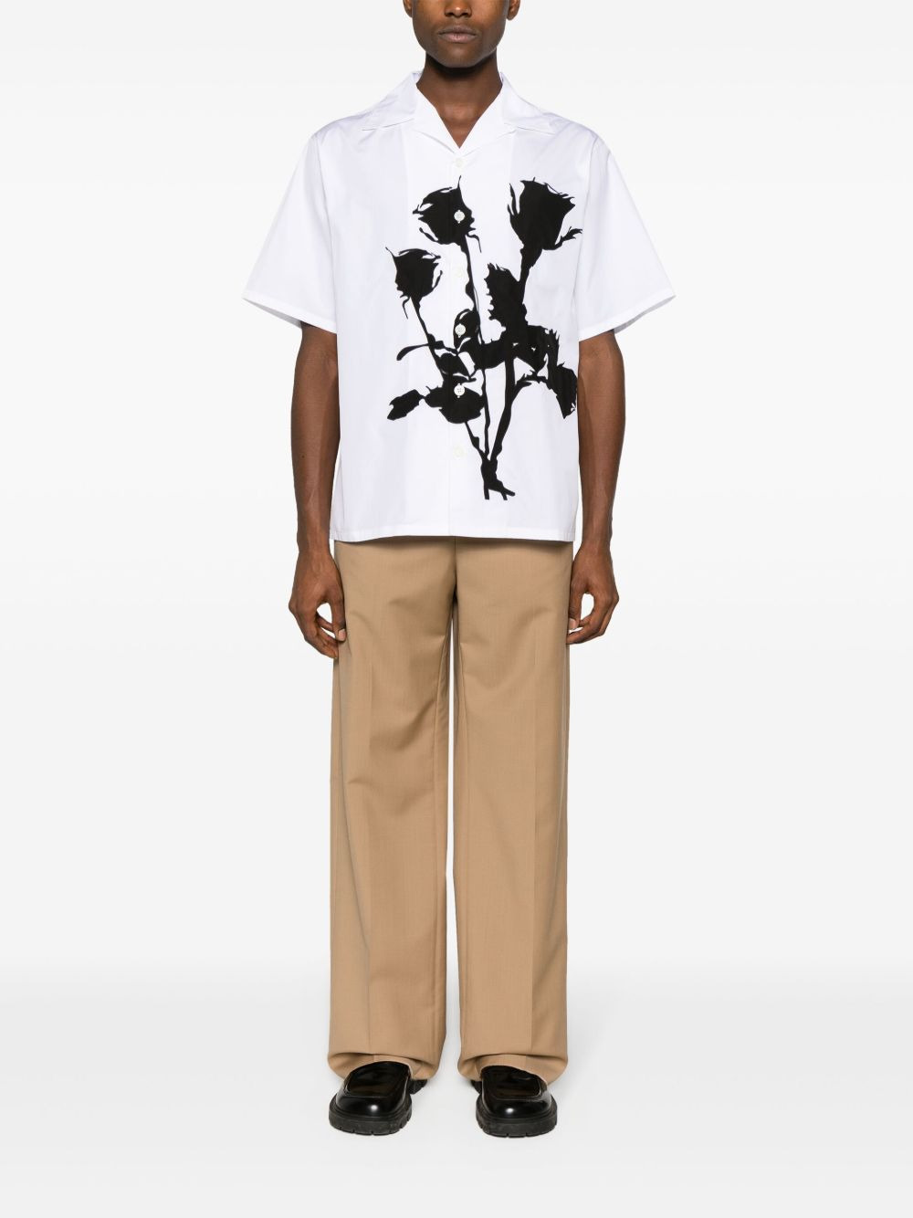 floral-print cotton-poplin shirt - 2