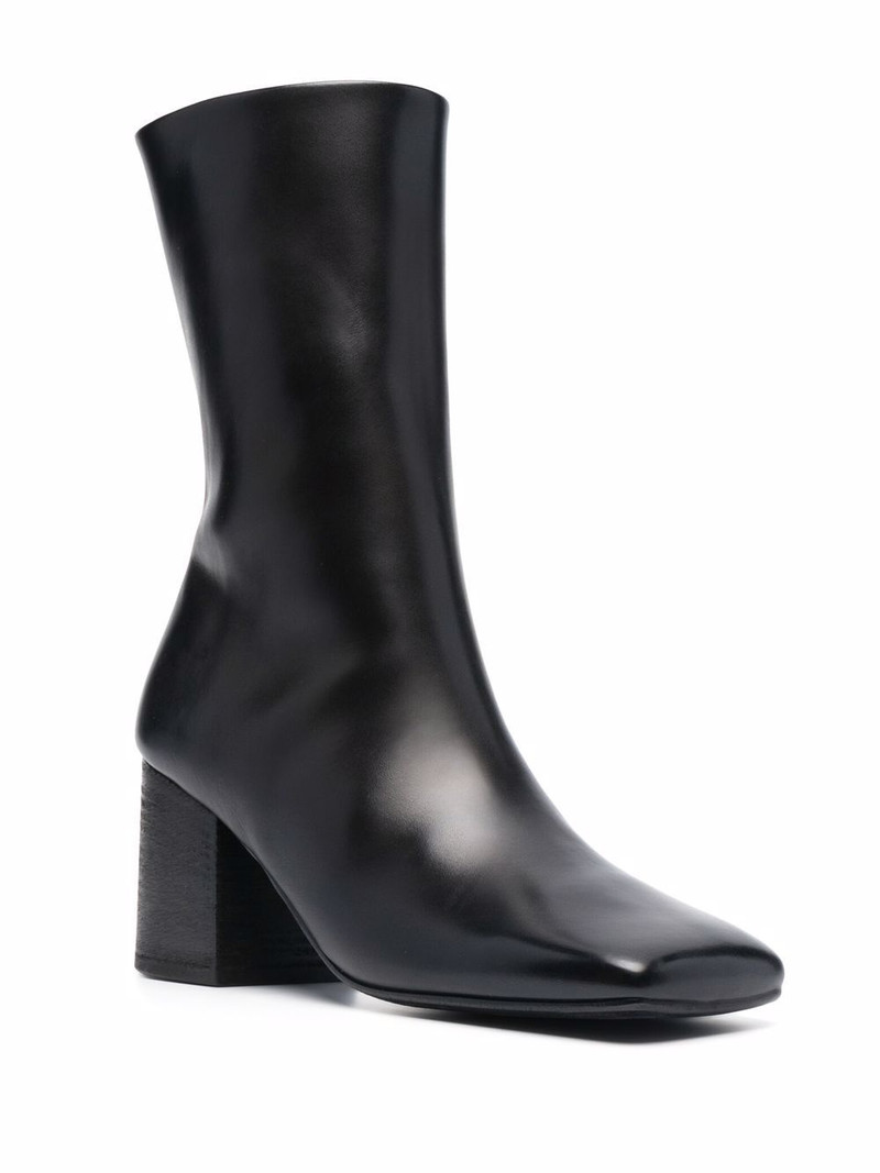 Marsèll square-toe mid-calf leather boots outlook
