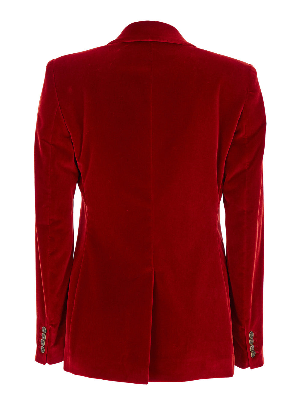 Etro Women Red Double-Breasted Jacket With Peak Revers In Cotton Stretch Woman - 2