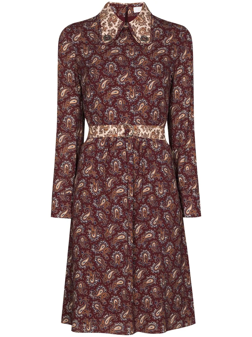 paisley-print dress - 1