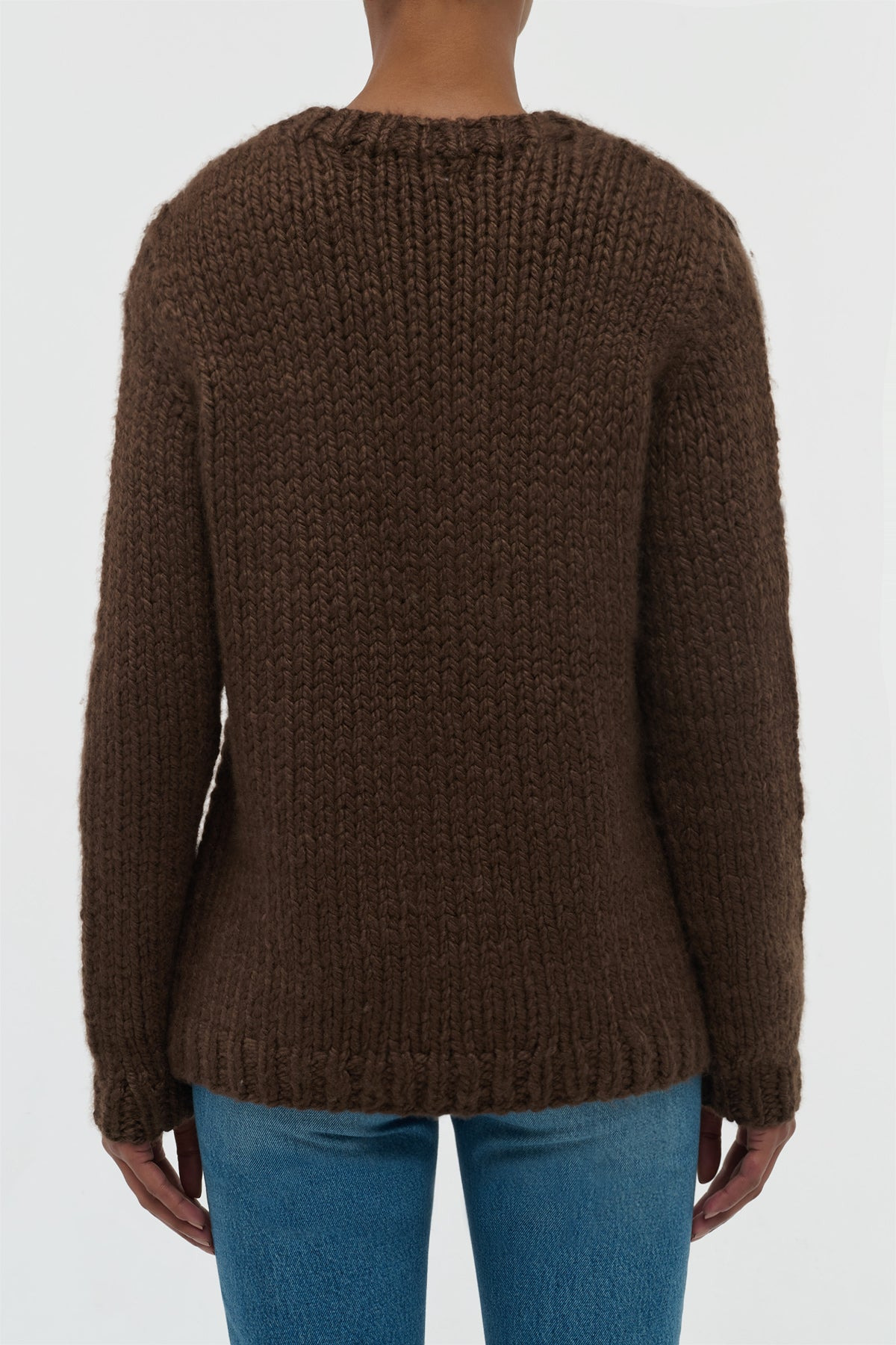 Poros Knit Sweater in Chocolate Cashmere - 4