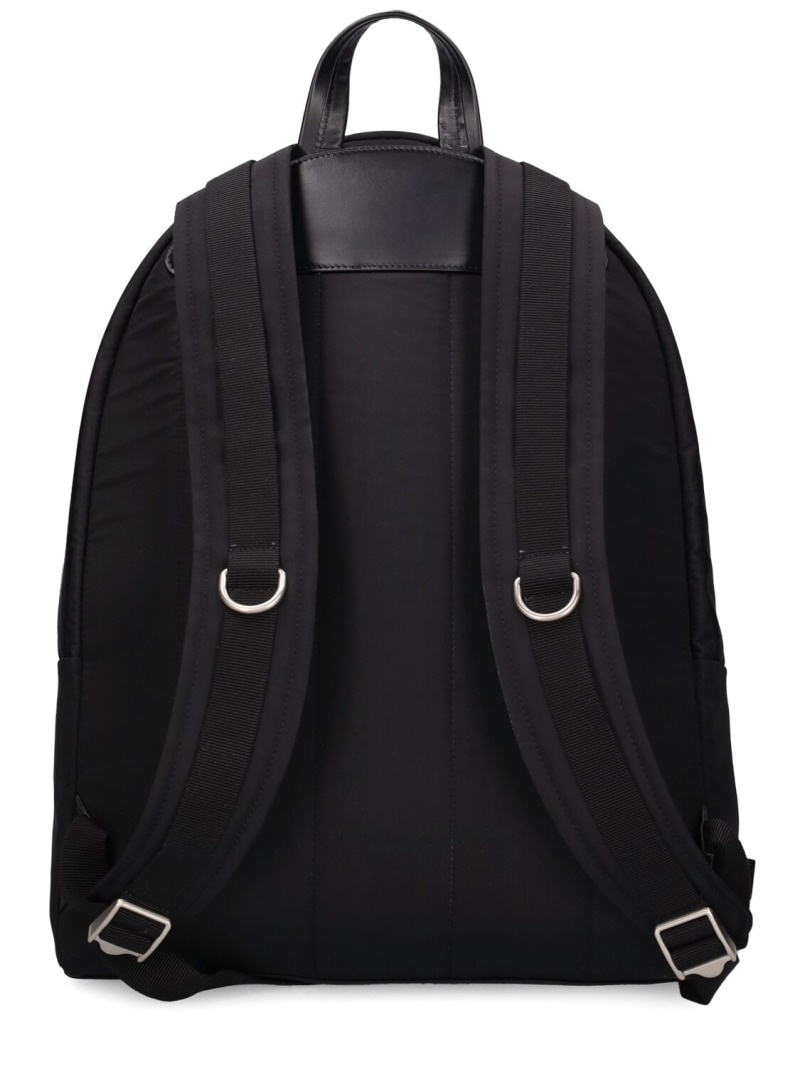 Nylon & leather backpack - 4