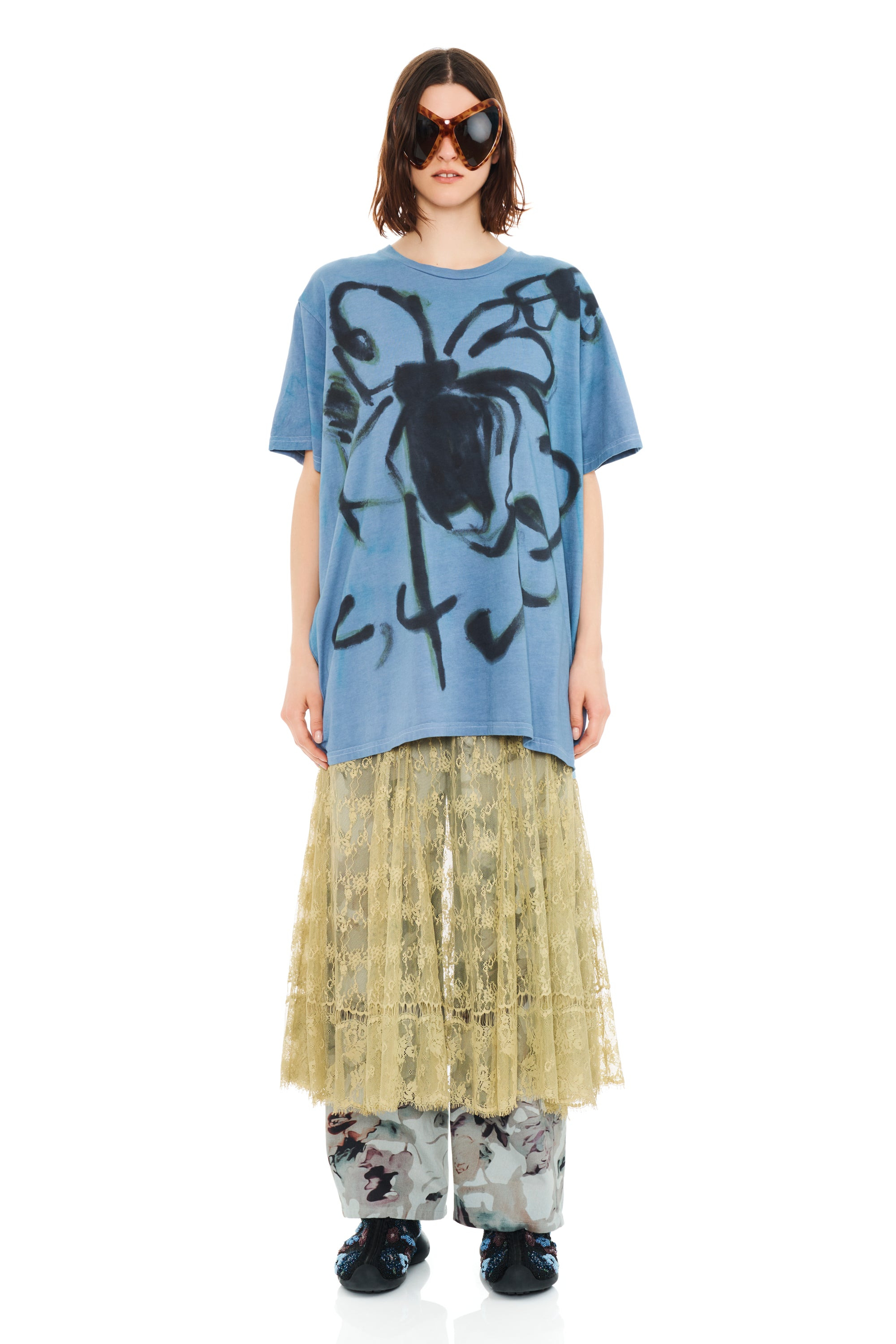 NAVY BUG PAINTED TEE - 2
