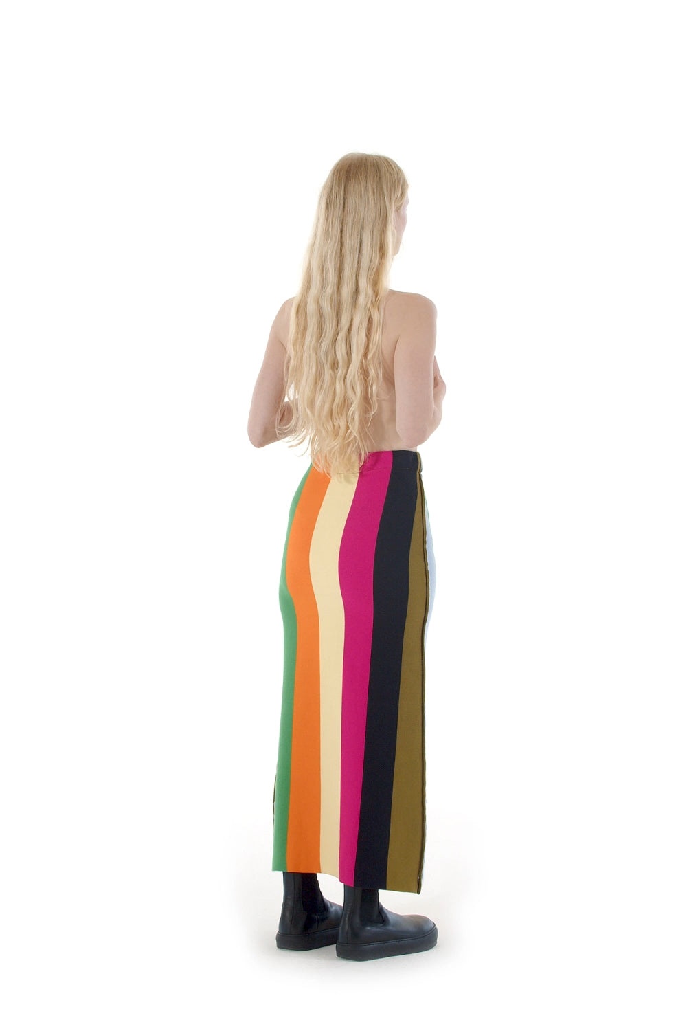 KNIT SKIRT / multicolor stripes - 3