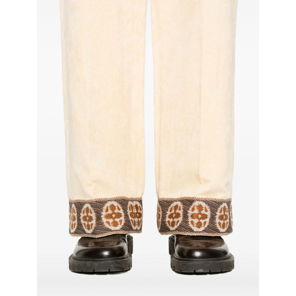Valentino Neutrals Trousers - Cropped Trousers Men - 3