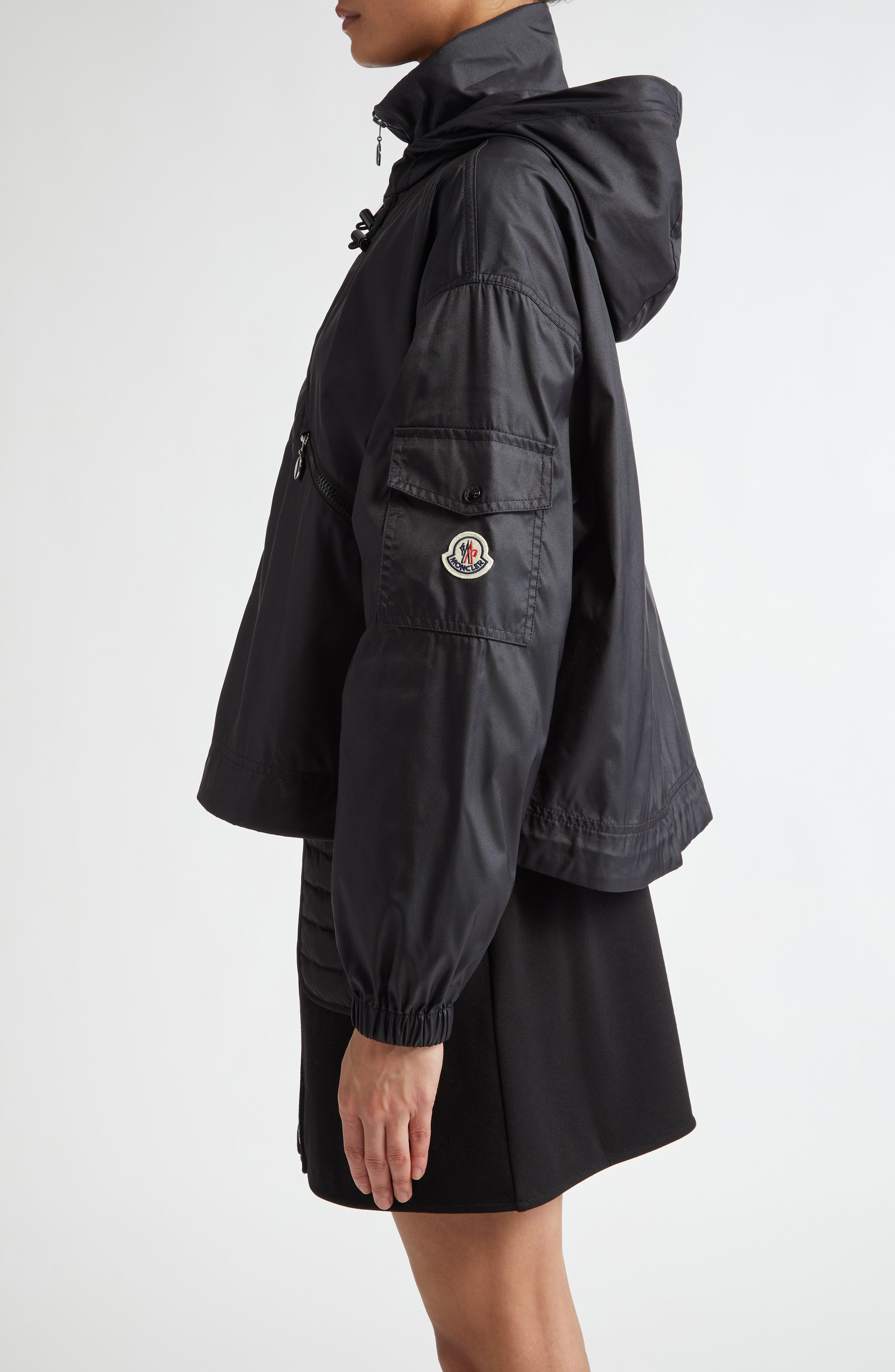 Moncler Hemar Hooded Jacket in Black at Nordstrom - 4