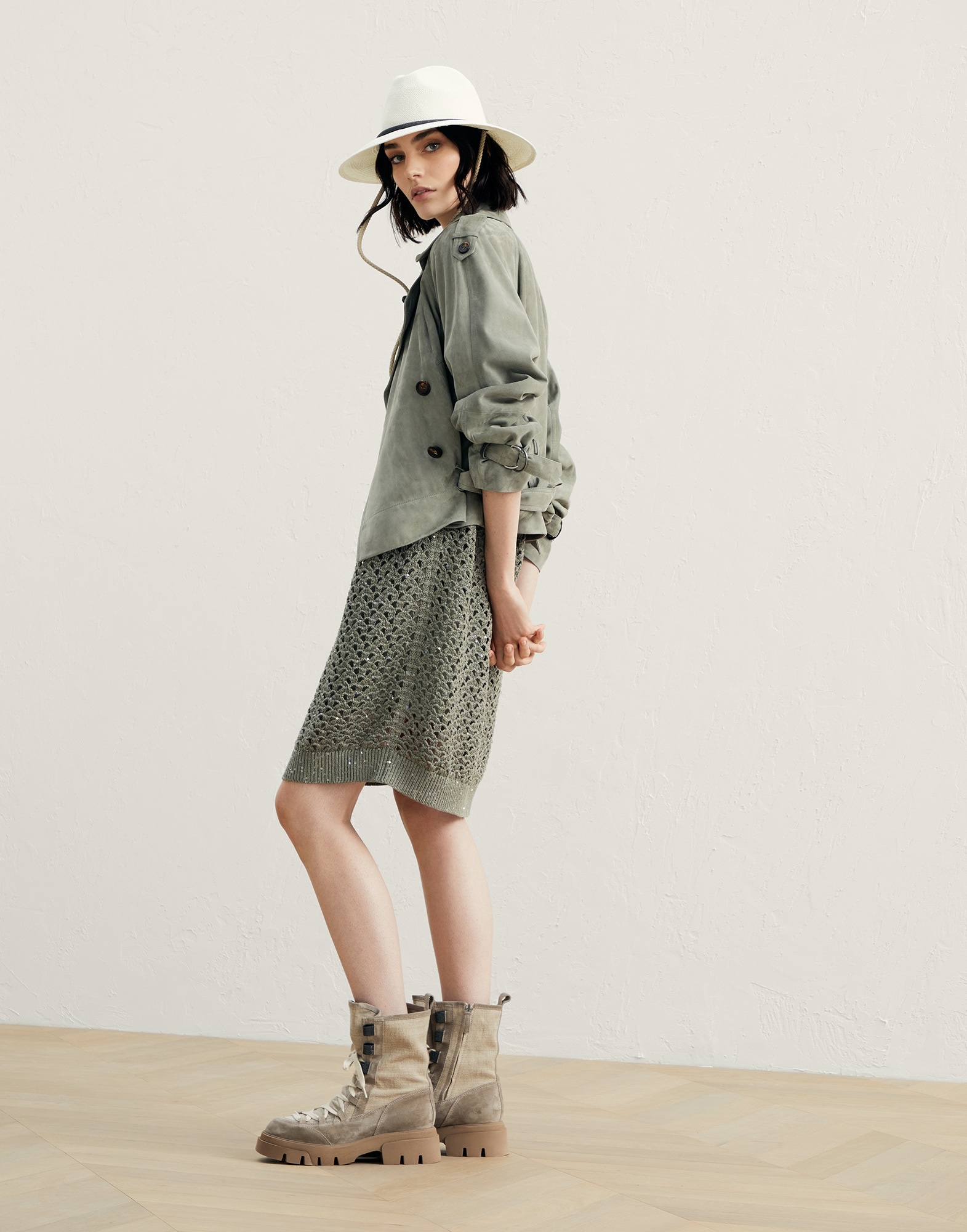 Dazzling Net knit dress in cotton, linen and silk - 5