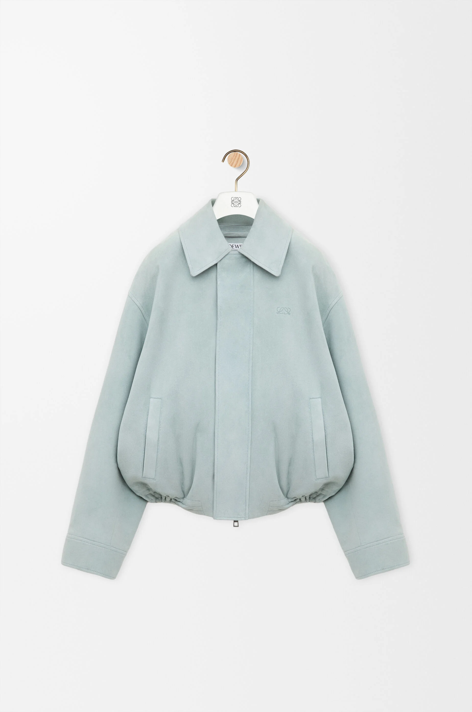 Drawstring jacket in suede lambskin - 1