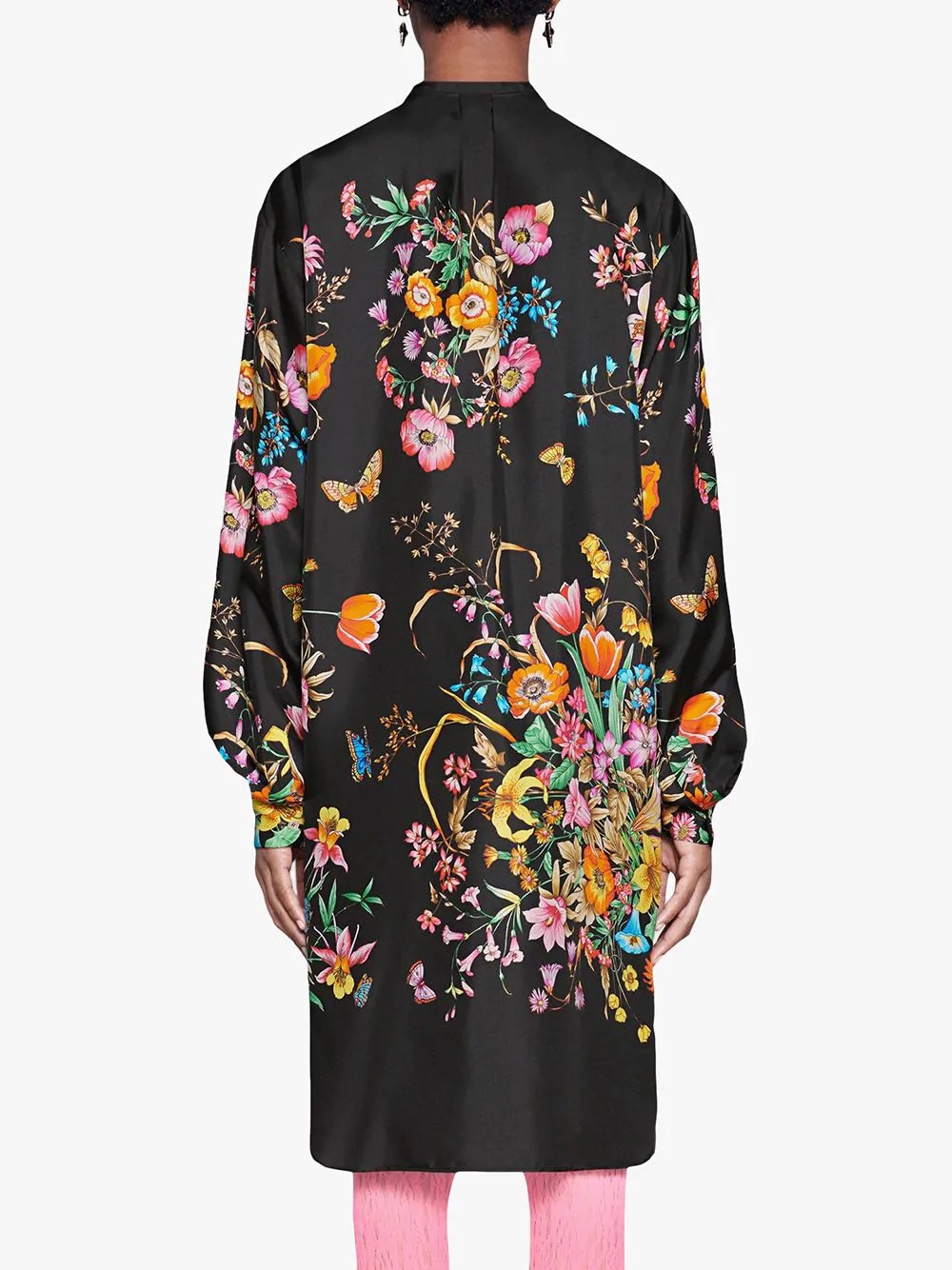 Silk dress with flowers - 4