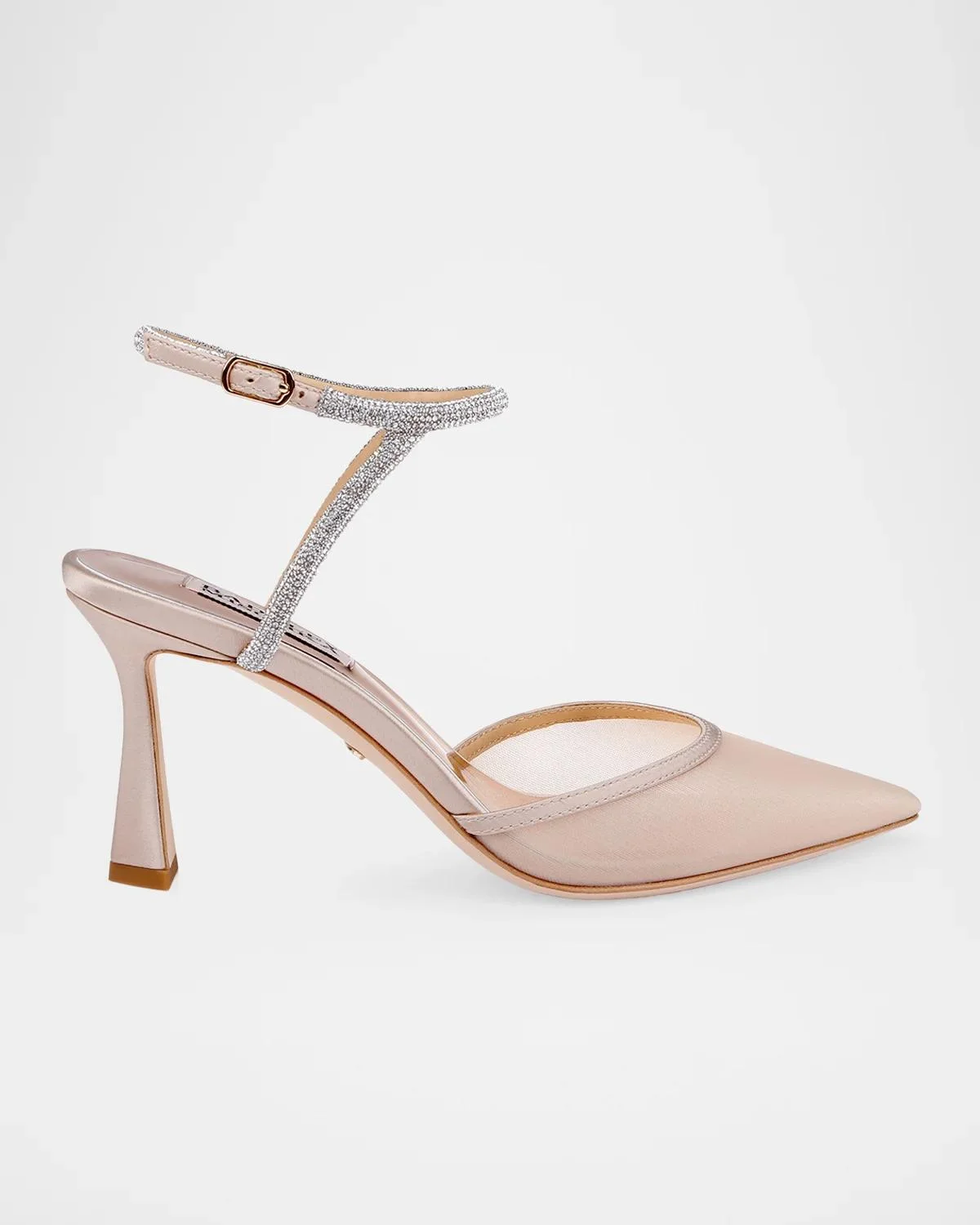 Kamilah III 80MM Crystal-Embellished Mesh Pumps - 1