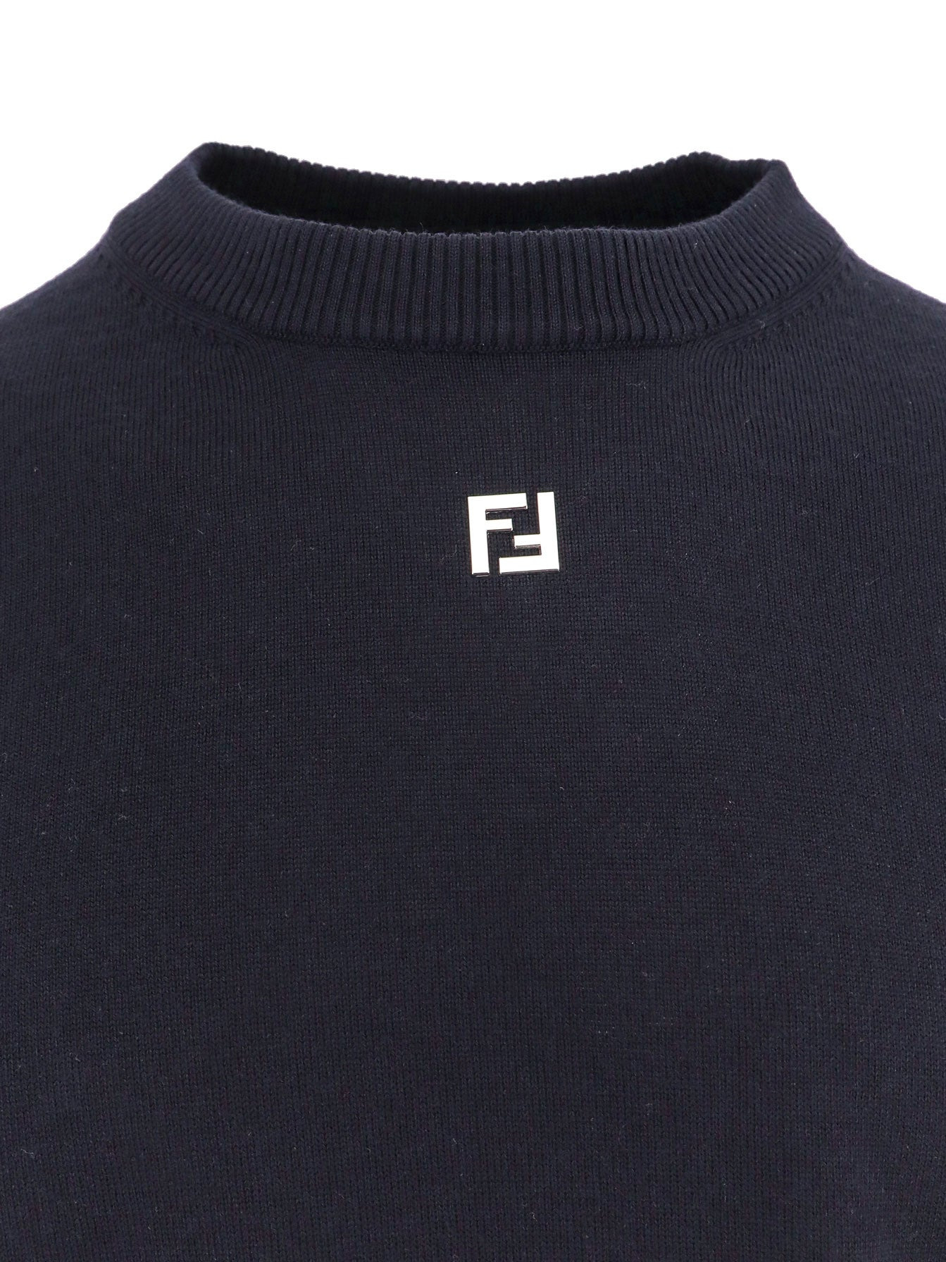 Wool Sweater With Ff Metal Logo - 3