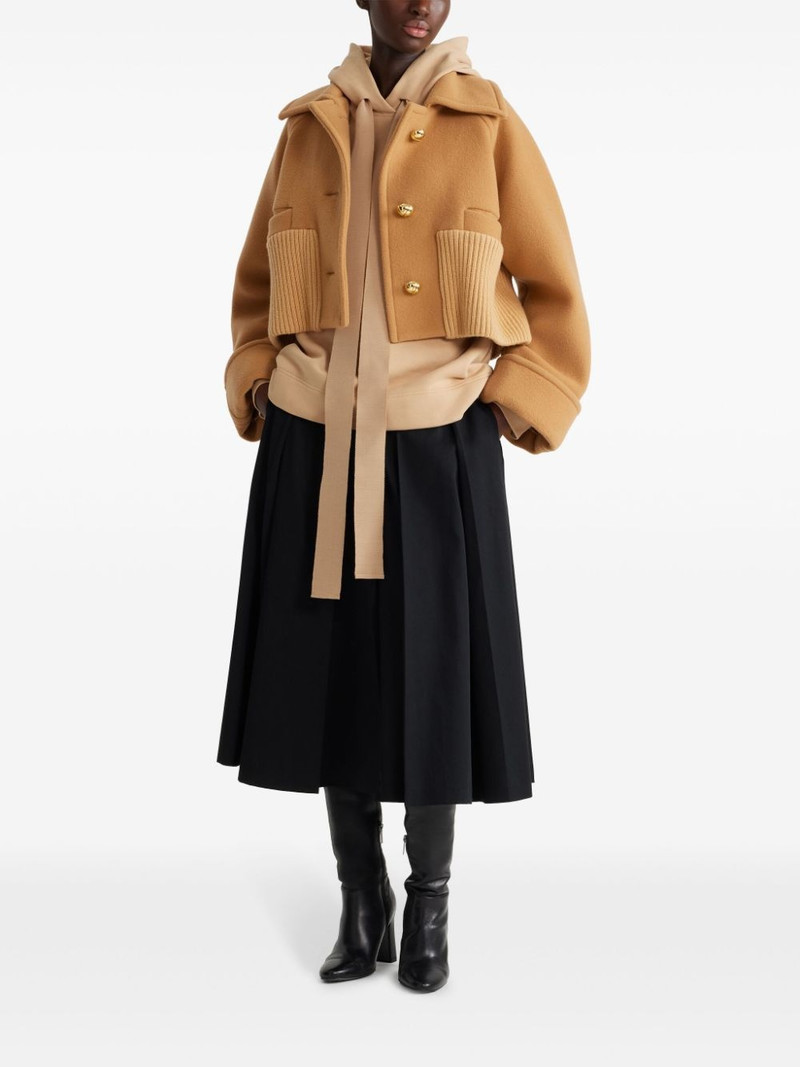 PATOU rib-waist cropped coat outlook