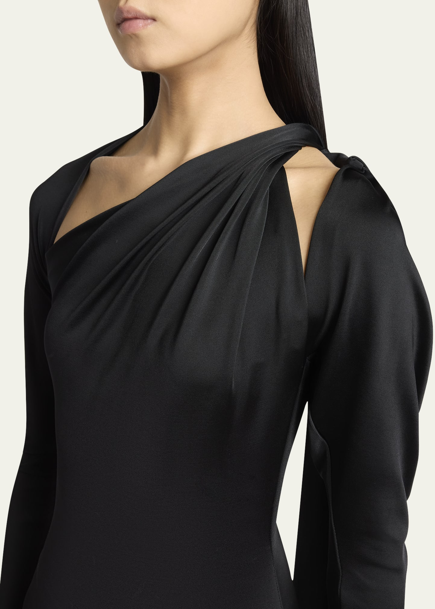 Slash Neckline Jersey Top - 5