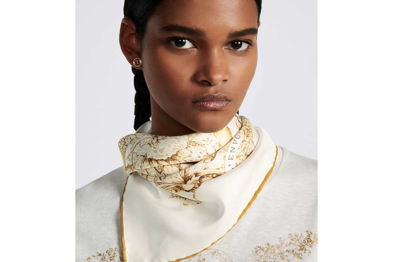 Dior Butterfly Around the World 90 Square Scarf outlook