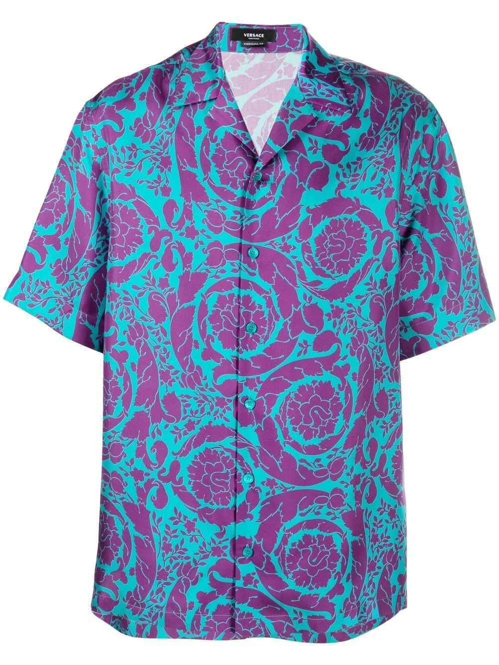 VERSACE floral-print silk shirt | REVERSIBLE
