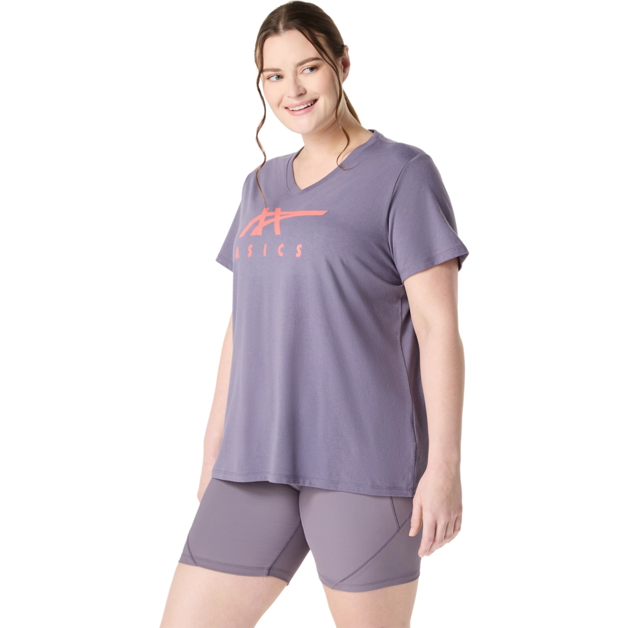 WOMEN'S ASICS STRIPES V-NECK - 3