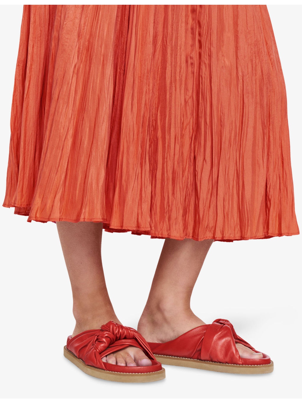 Sully Crinkled Silk Midi Skirt - 5