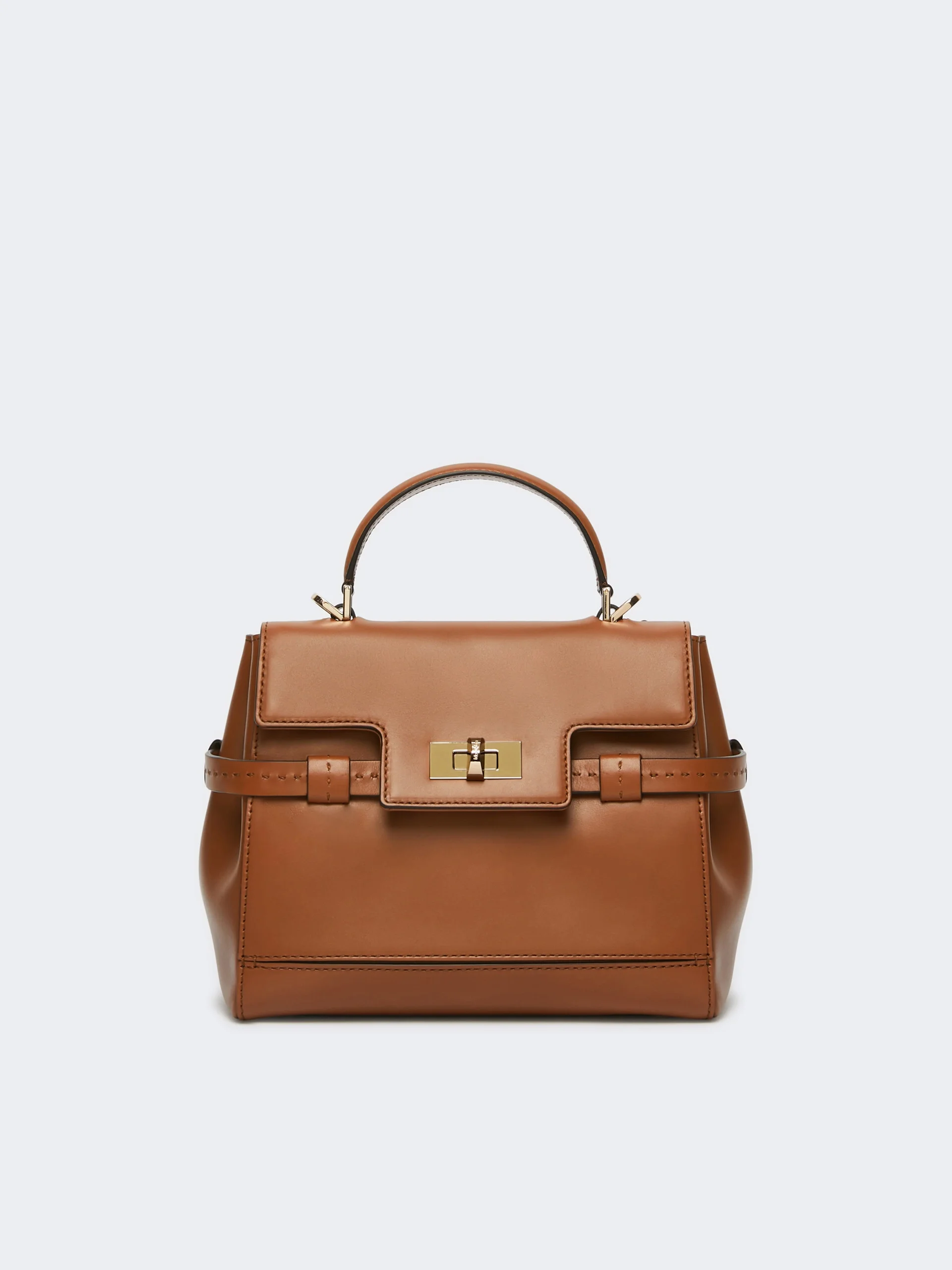 MARGAUXTH25 Smooth leather handbag - AMBER BROWN - 1