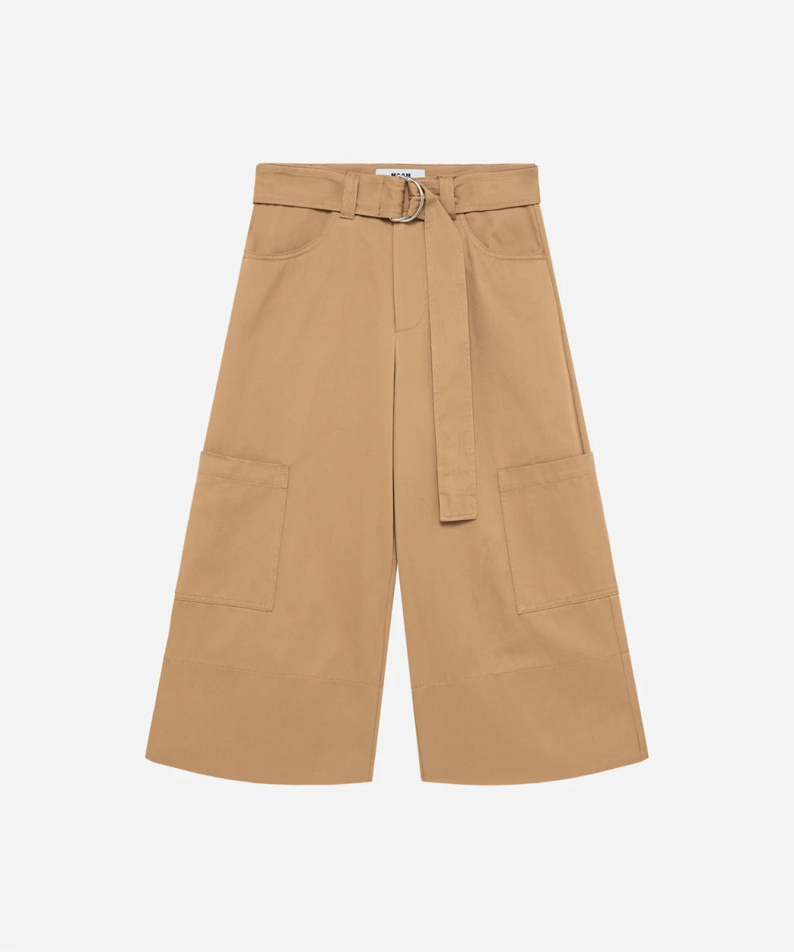 Gabardine pants with belt - 1
