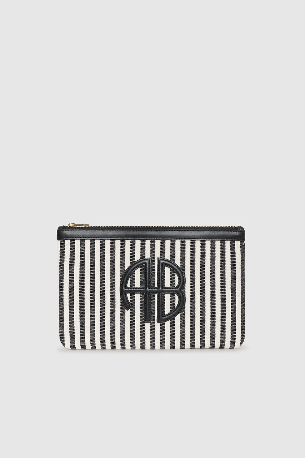 Lili Pouch - White And Black Stripe - 1