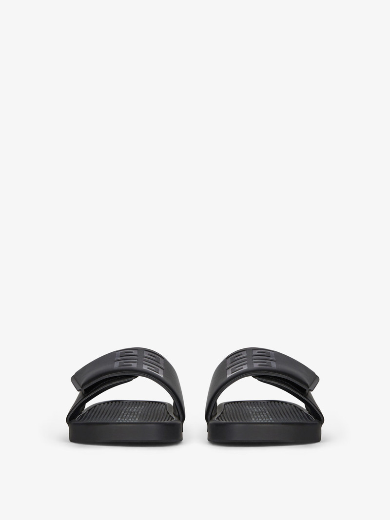 SLIDE FLAT SANDALS IN SYNTHETIC LEATHER 2