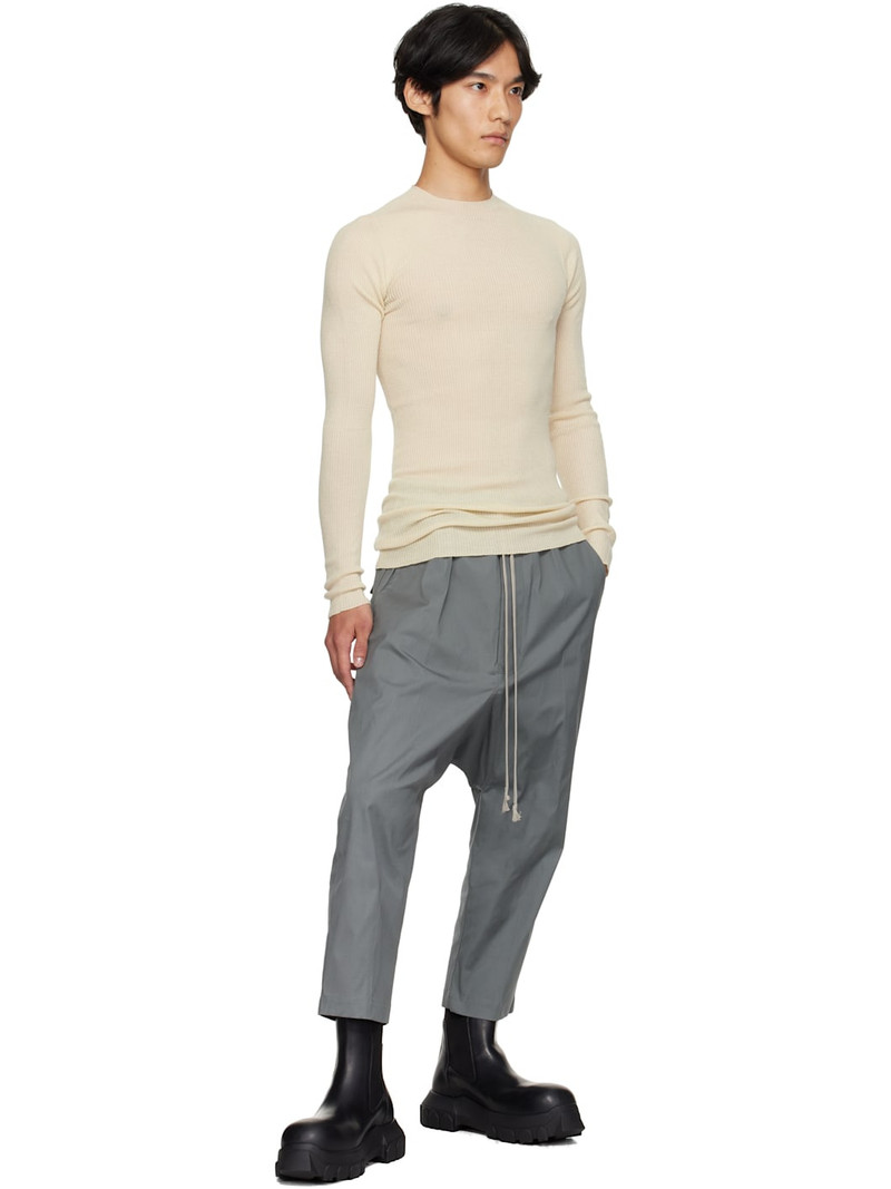 Rick Owens Off-White Concordians Ribbed Round Neck Sweater outlook